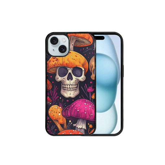 iPhone 15 Plus Case — Mushroom Skulls Custom, Unique Phone Case Design