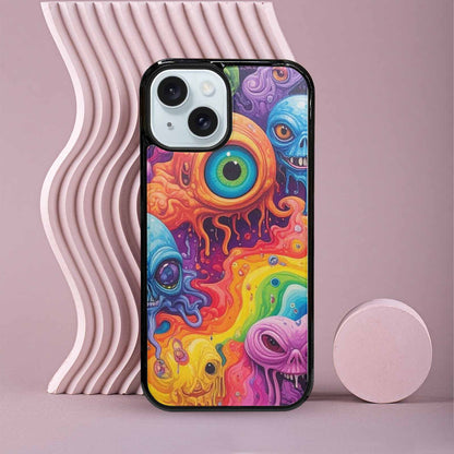 iPhone 15 Case — Aliens Tie Dyemelting Aliens P, Custom Phone Case