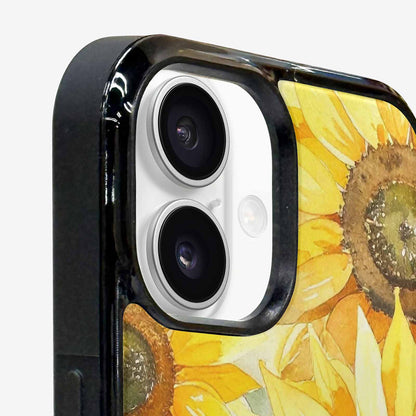iPhone 16 Case — Sunflowers Watercolor, Personalized Phone Case