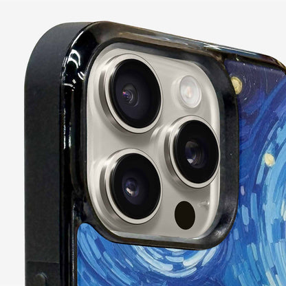 iPhone 16 Pro Case — Starry Night Van Gogh Paint Art, Custom Art Phone Cover