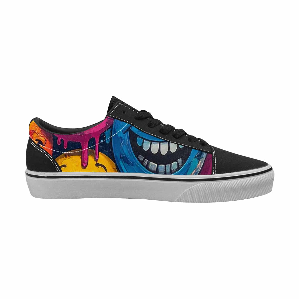 WOMEN'S Melting Moon Smiley Lace-Up Canvas Dreamlike Shoes