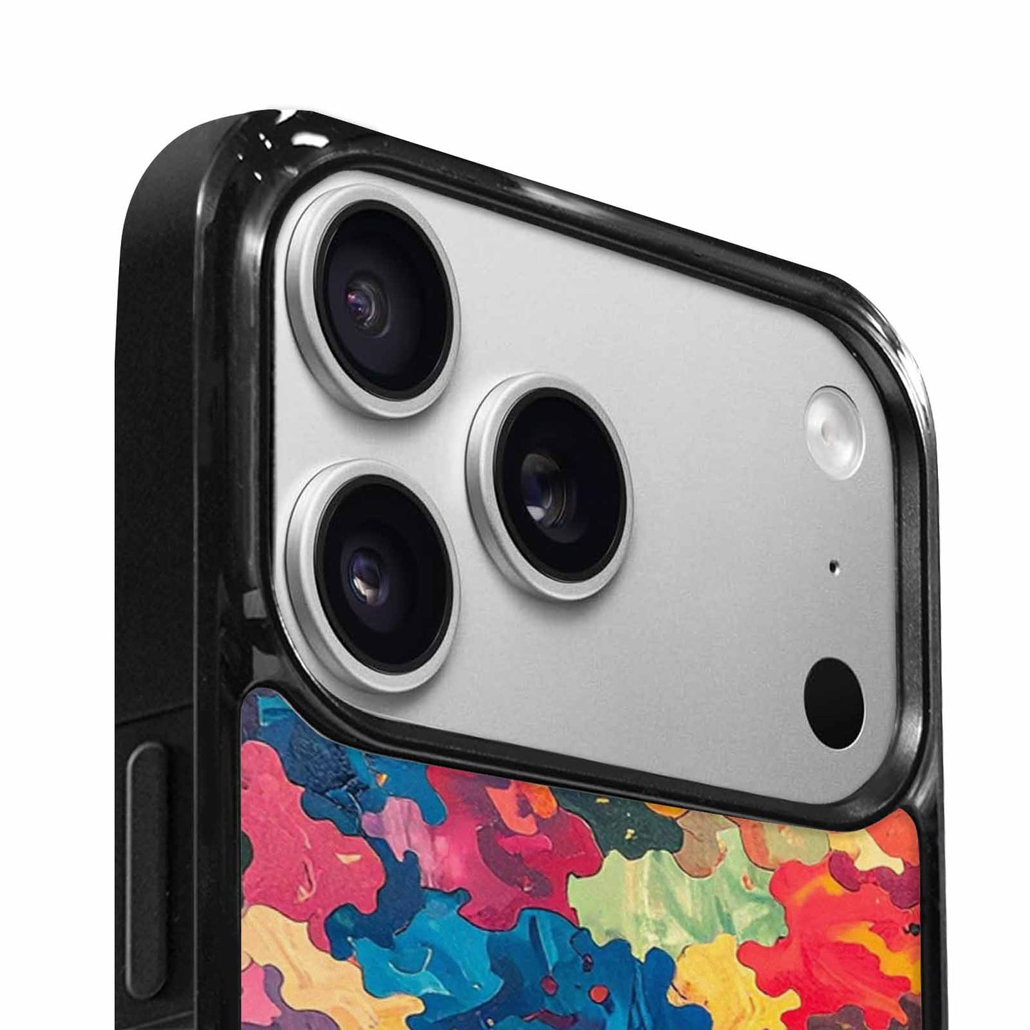 iPhone 17 Pro Case — Camo Patches Full Color Vibrant Camo, Personalized Phone Case