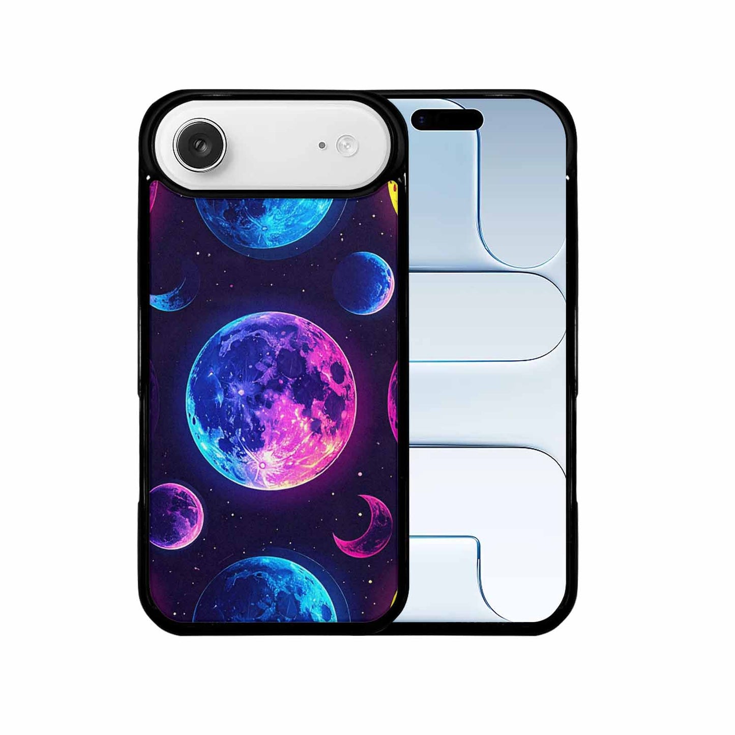 iPhone 17 Air Case — Neon Winter Moon Seamless Cartoon Cute, Custom Printed Phone Case