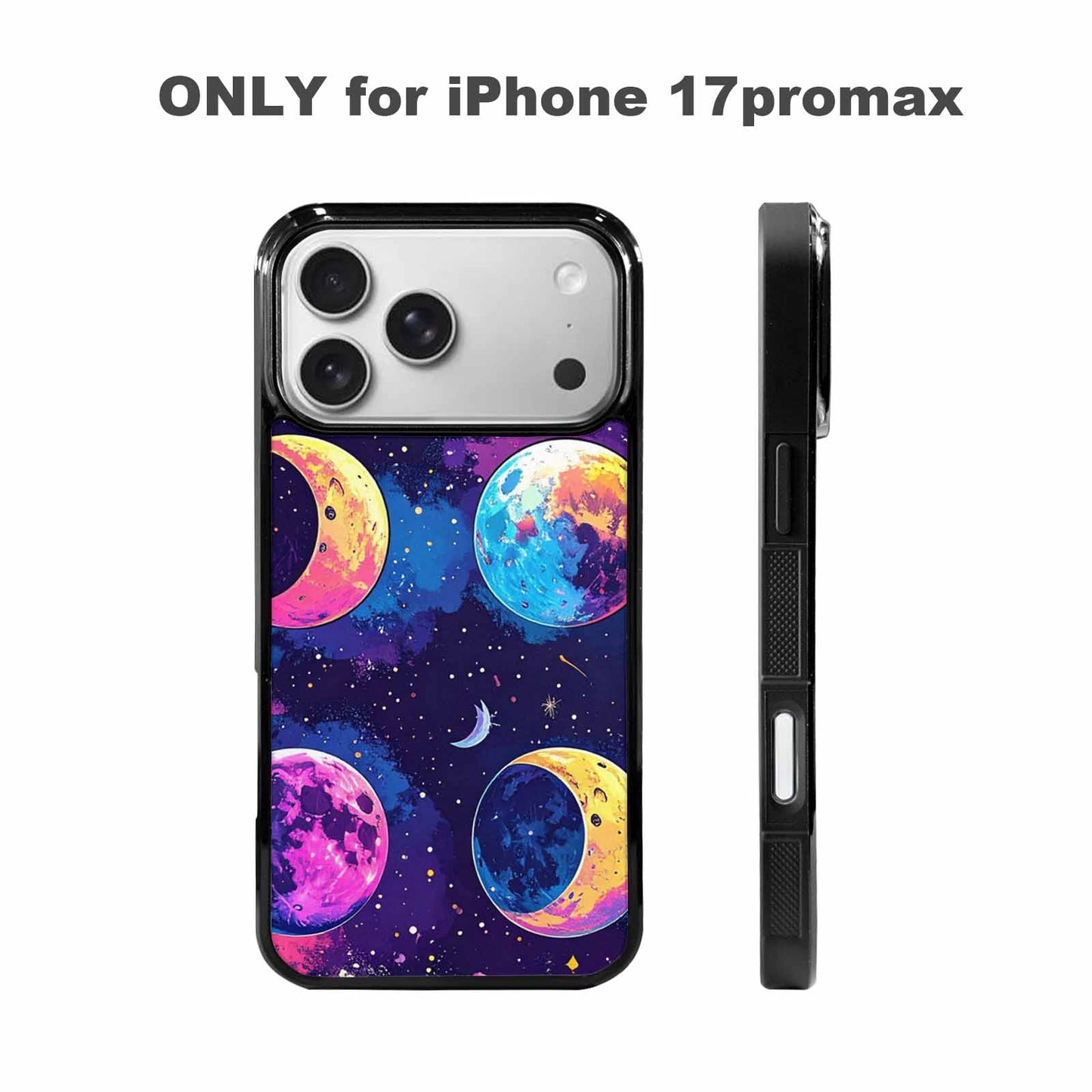 iPhone 17 Pro Max Case — Neon Winter Moon Cartoon Cute, Personalized Phone Case