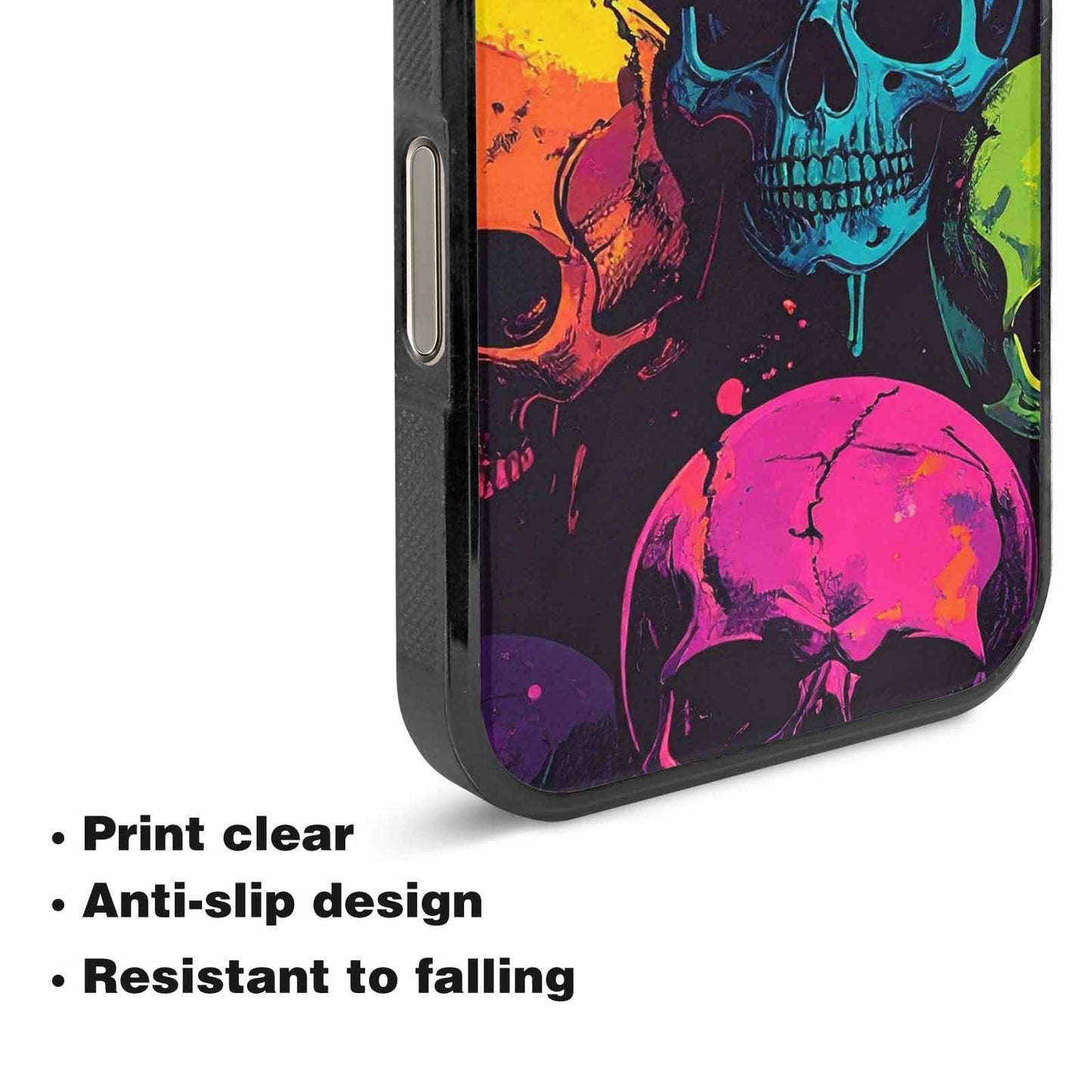 iPhone 16 Pro Max Case — 1000s Of Skulls Digital Camo Drip, Personalized Phone Case