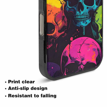 iPhone 16 Pro Max Case — 1000s Of Skulls Digital Camo Drip, Personalized Phone Case