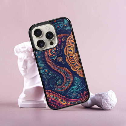 iPhone 16 Pro Case — Paisley Mandala, Custom Designed Case Cover