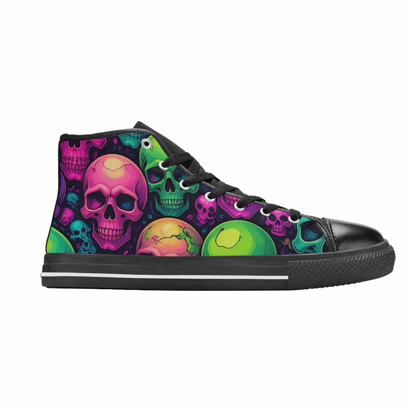 MEN'S Skulls - Neon High Top Canvas Aesthetic Sneakers