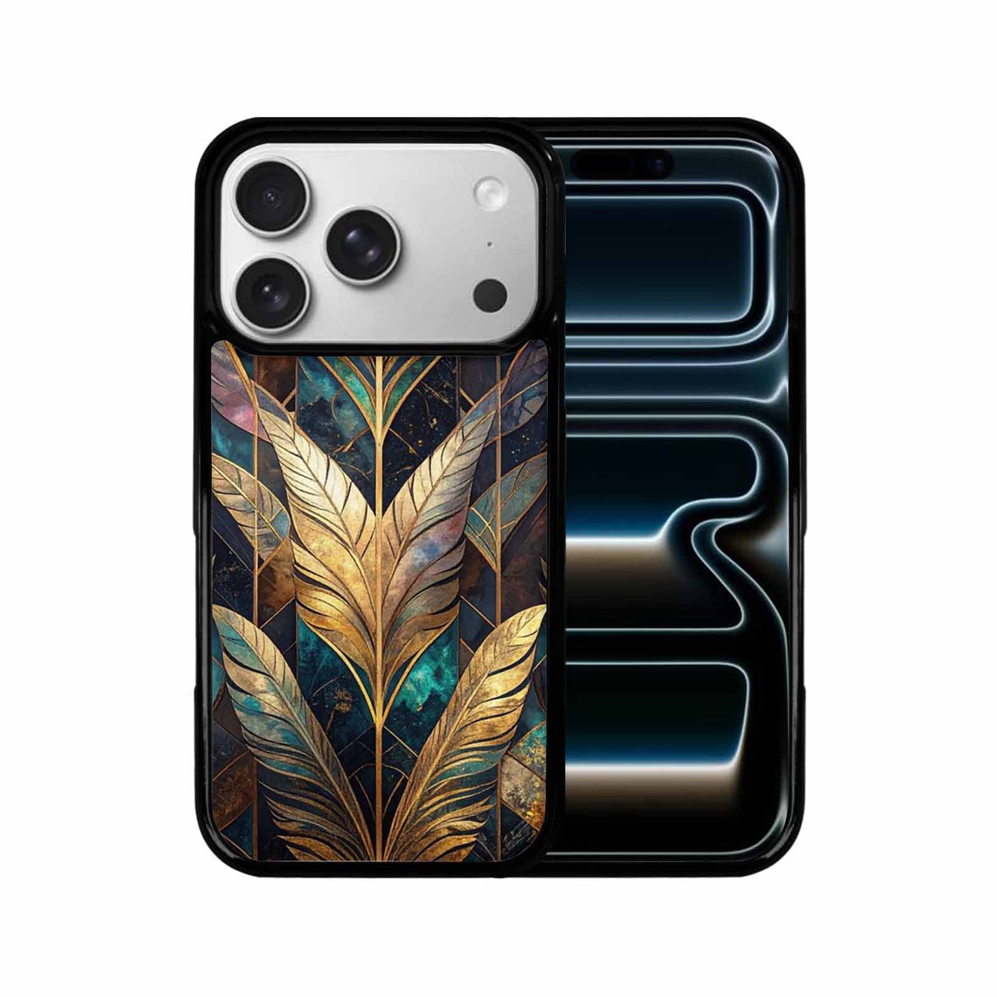 iPhone 17 Pro Case — Iridescent Animal Print Feather Animal Print, Custom Designed Case Cover