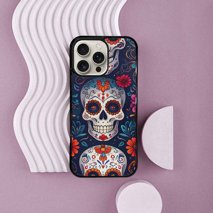 iPhone 16 Pro Max Case — Day Dead Sugar Skull Art 100s, Custom Designed Case Cover