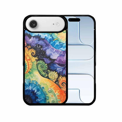 iPhone 17 Air Case — Black Blue Ink Tie Dye Tie, Custom Phone Case