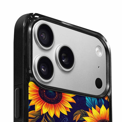 iPhone 17 Pro Max Case — Sunflowers Skulls Art Seamless Gothic Skulls, Custom Art Phone Cover