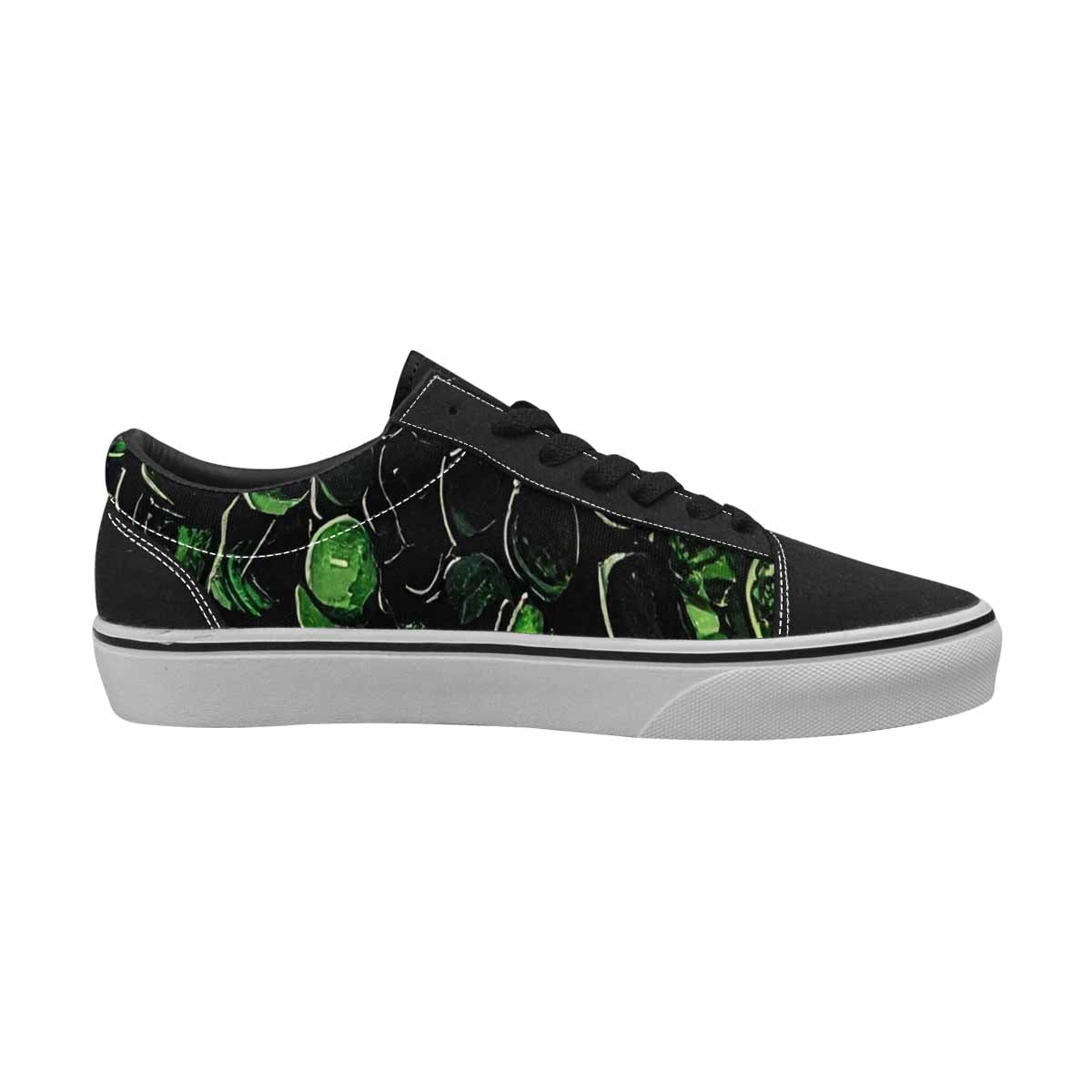 WOMEN'S Reptile Scale Lace-Up Canvas Kaleidoscope Custom Sneakers