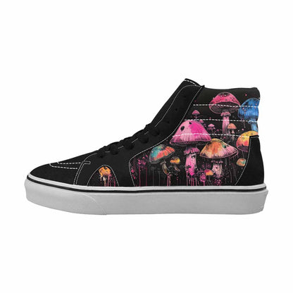 MEN'S Rainbow Drip Mushrooms High Top Canvas Y2K Custom Shoes