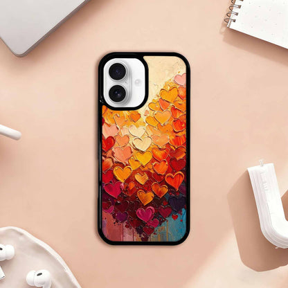 iPhone 17 Case — Full Color Vibrant Heart Original Art, Custom Phone Case