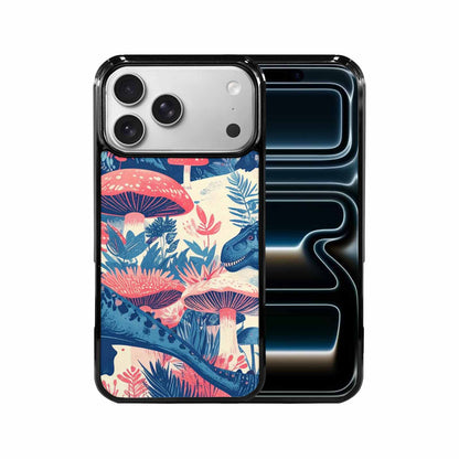 iPhone 17 Pro Max Case — Vintage Dinosaurs Mushroom Retro Vintage, Custom Designed Case Cover