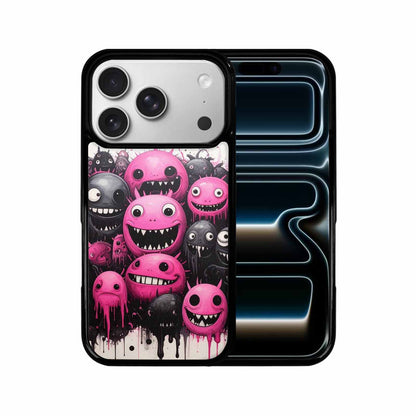 iPhone 17 Pro Case — Black Pink Ink Monsters General Cartoon, Custom Made Phone Cover