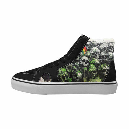 MEN'S Rainbow From Skull S High Top Canvas Surreal Custom Shoes