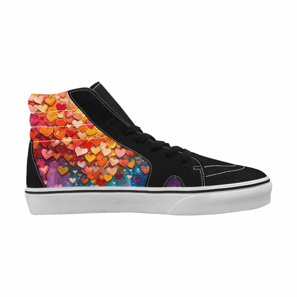 MEN'S Heart Burst High Top Canvas Wallpaper Art Sneakers