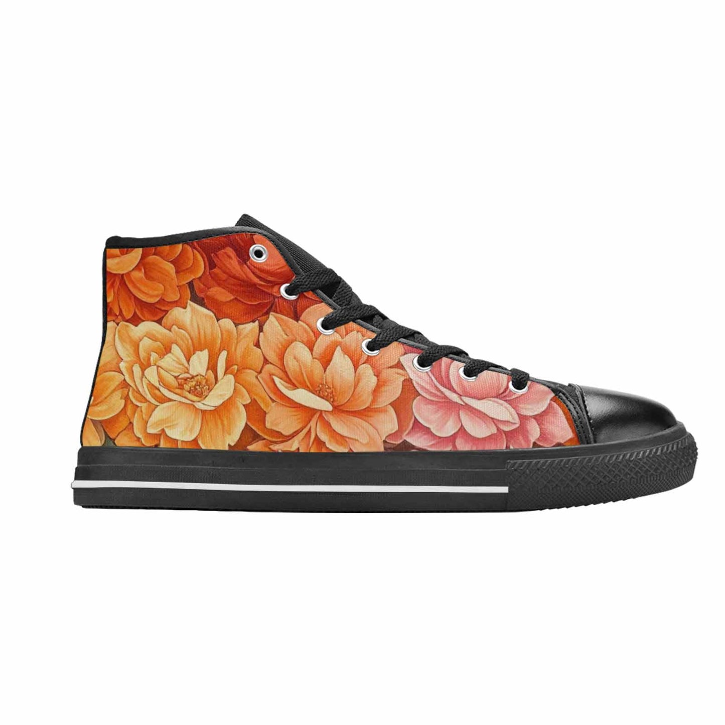 MEN'S Lesbian Flag Color High Top Canvas Y2K Custom Shoes
