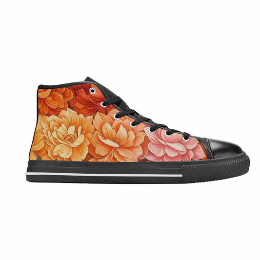 MEN'S Lesbian Flag Color High Top Canvas Y2K Custom Shoes