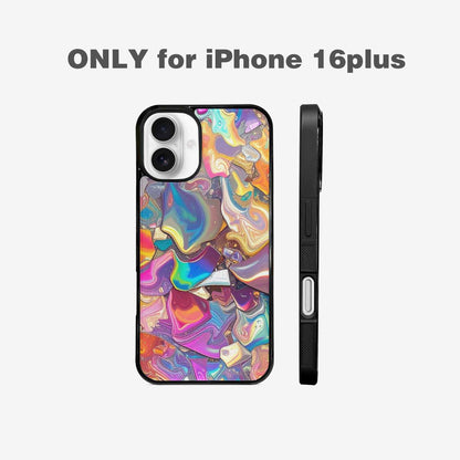 iPhone 16 Plus Case — Holographic Iridescent Shimmer Pattern Hundreds Of, Unique Phone Case Design