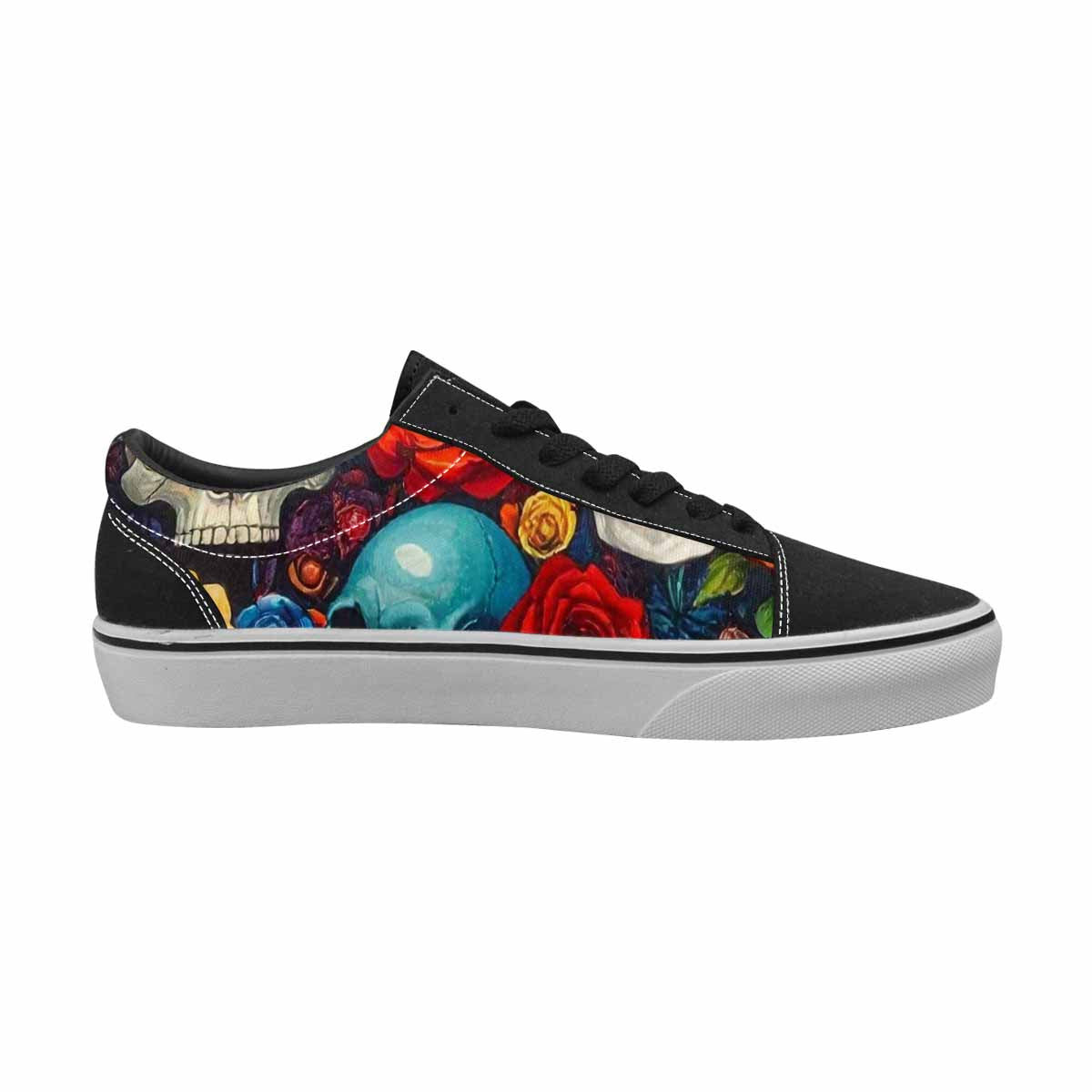 WOMEN'S Skull Roses Lace-Up Canvas Surreal Shoes