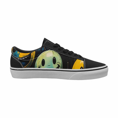 WOMEN'S Melting Moon Smiley Lace-Up Canvas Neon Fantasy Shoes