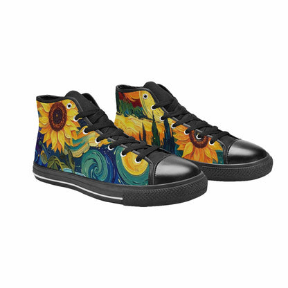 MEN'S Blend All Versions High Top Canvas Wallpaper Art Sneakers