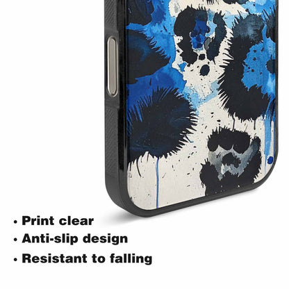 iPhone 16 Pro Case — Animal Print Black Blue Ink Animal, Customized Protective Case