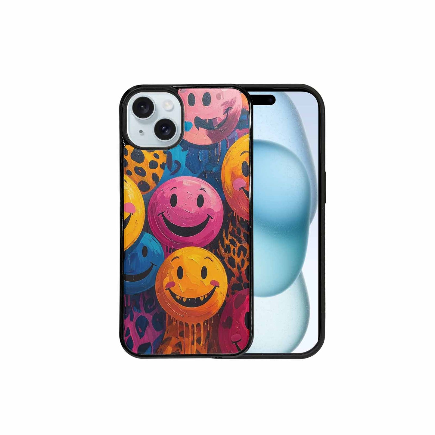 iPhone 15 Plus Case — Smiley Faces Animal Printsmile P7v, Custom Made Phone Cover
