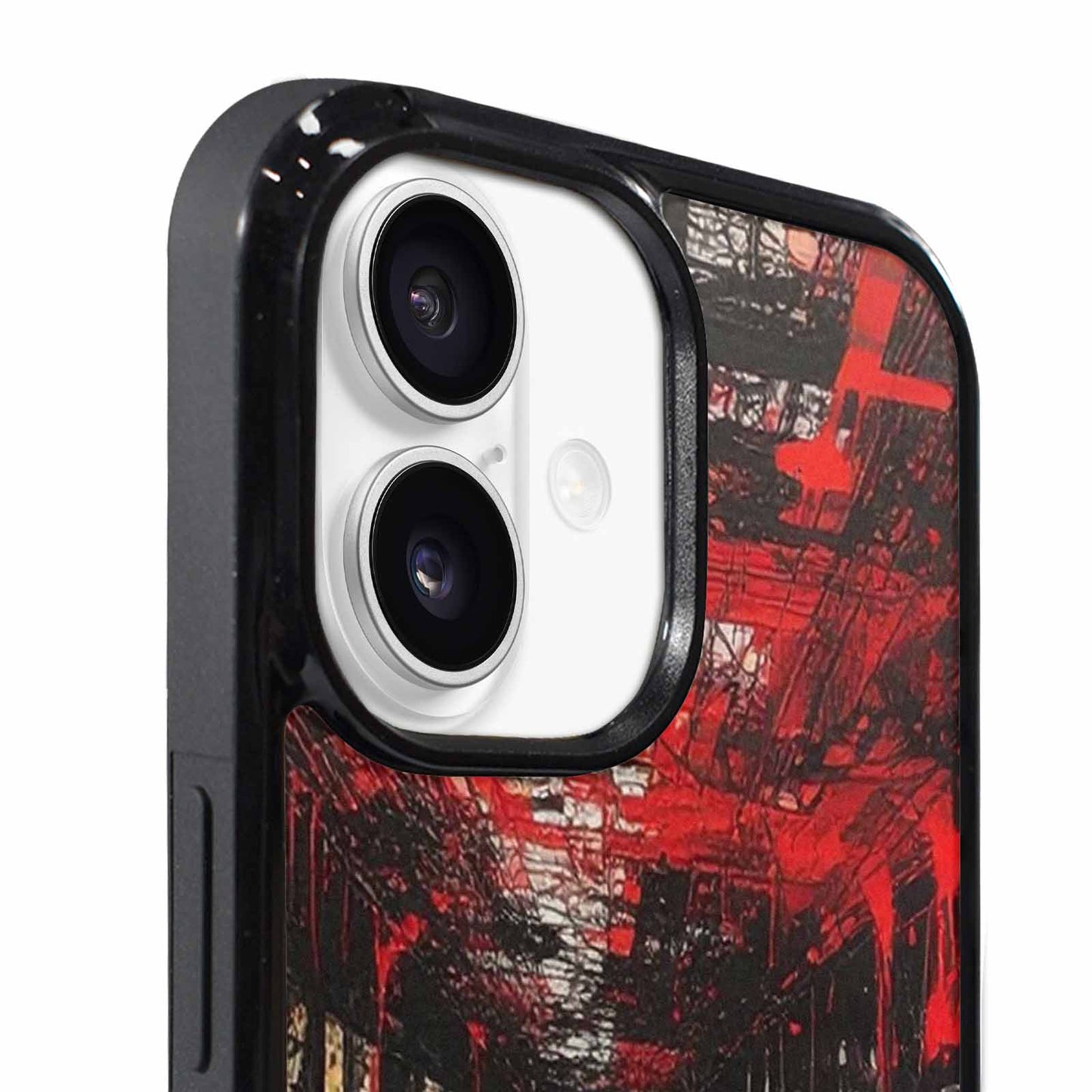 iPhone 17 Case — Black &amp; Red Ink Galaxy Space, Custom Print Case Cover
