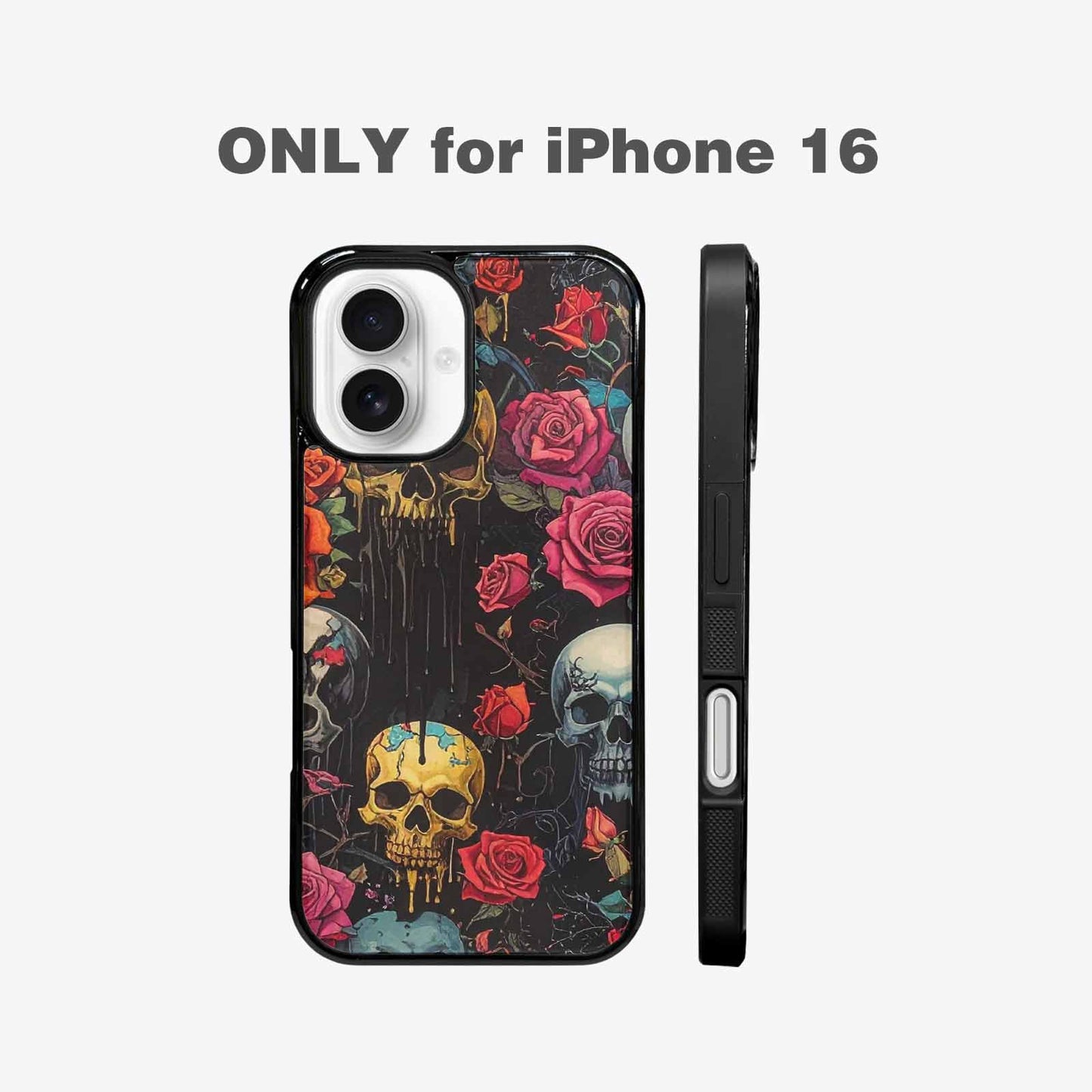 iPhone 16 Case — Skulls And Rosesmelting Skulls A Dsq, Unique Phone Case Design