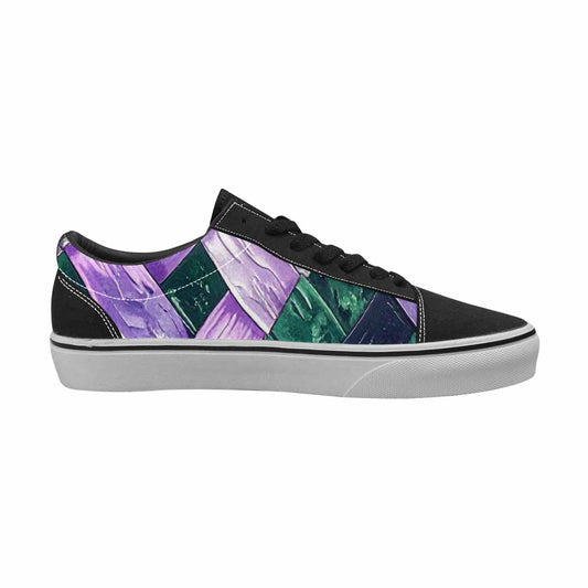 MEN'S Genderqueer Flag Color Canvas Lace-Up Neon Fantasy Custom Shoes
