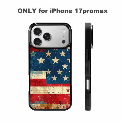 iPhone 17 Pro Max Case — Small American Flag Stars Galaxy Space, Customized Protective Case