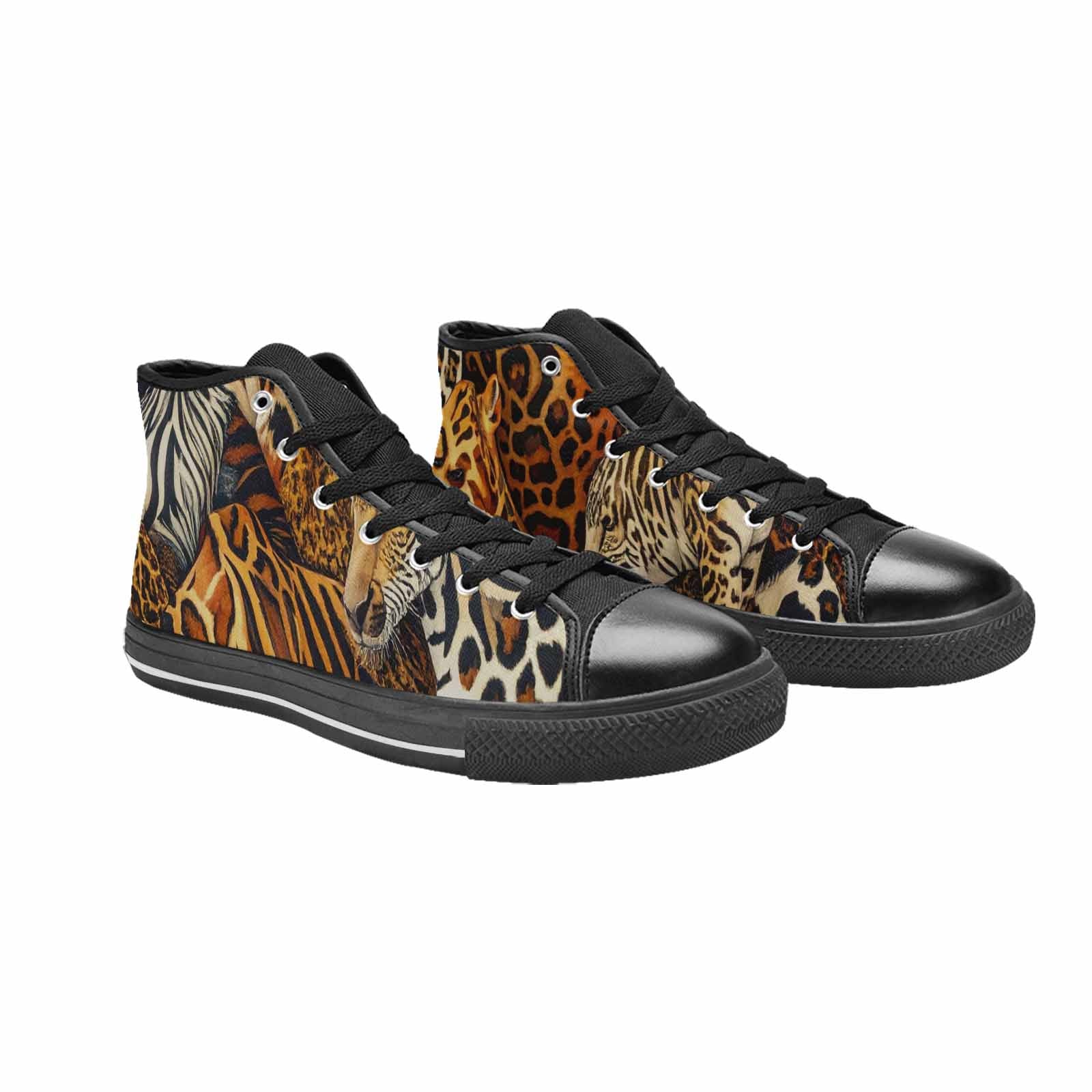 WOMEN'S Animal Print High Top Canvas Dark Academia Custom Sneakers