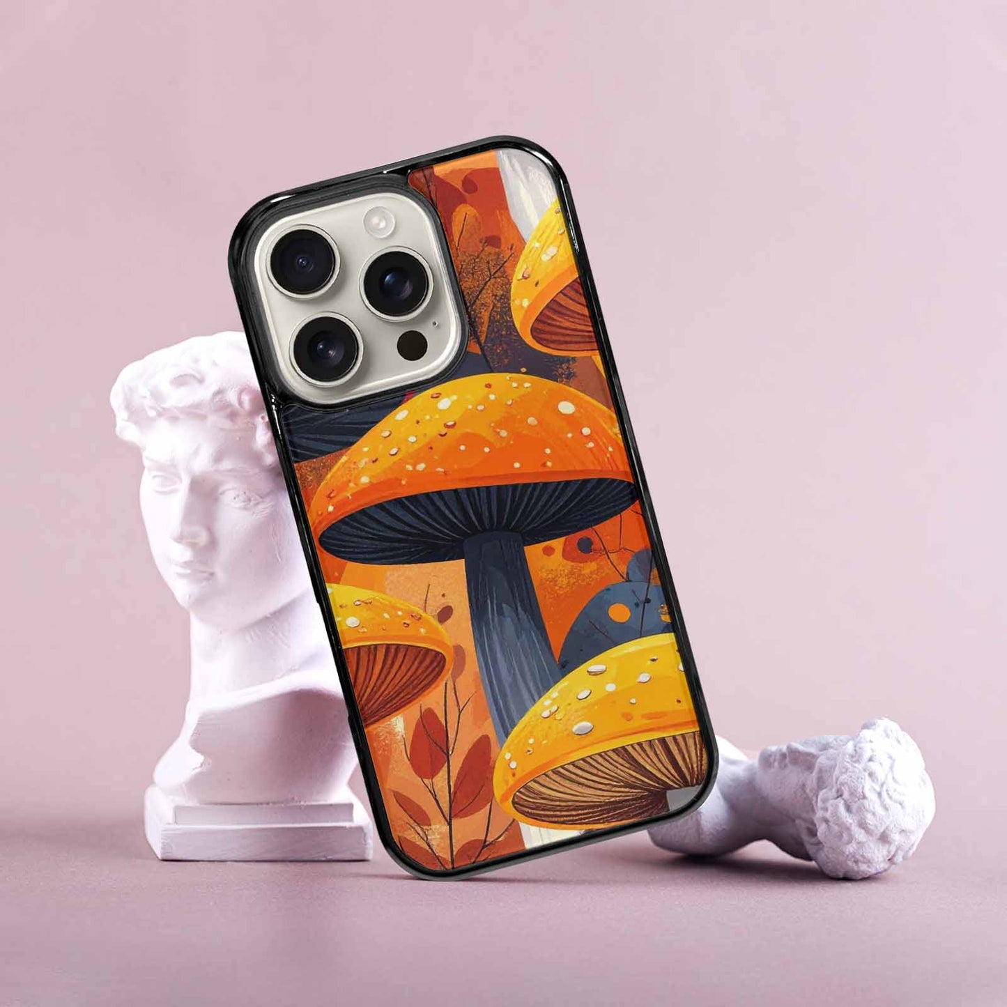 iPhone 16 Pro Case — Bold Autumn Mushroom Bold Autumn Mushroom, Custom Print Case Cover