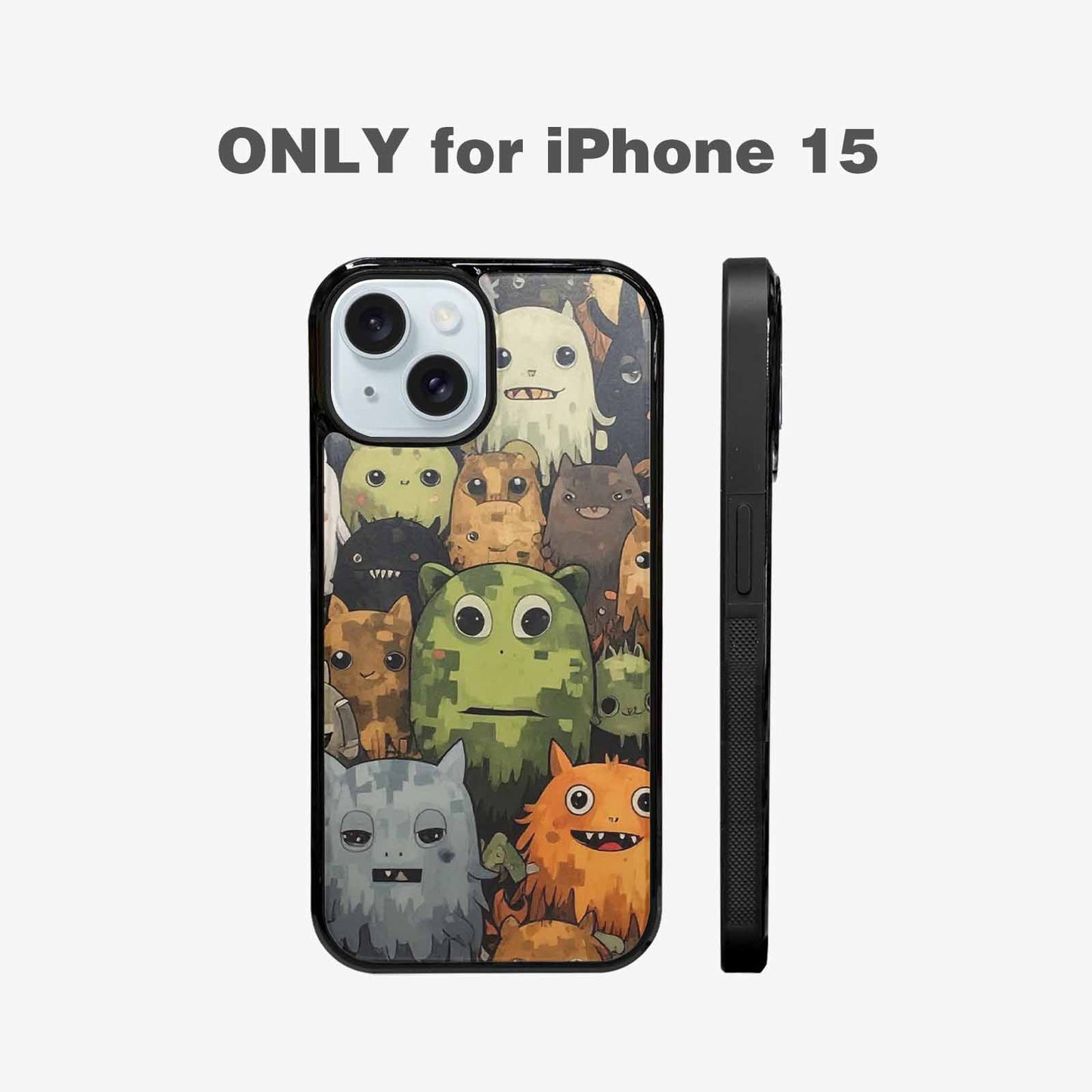 iPhone 15 Case — Monsters Camomonsters Pattern 6oy Personalized Phone, Custom Art Phone Cover