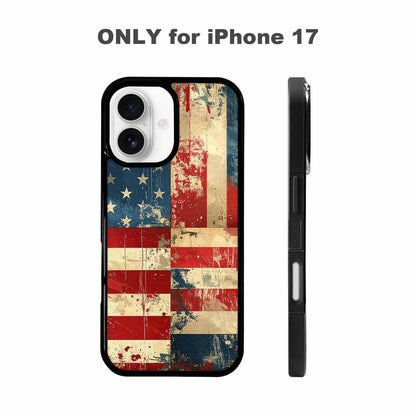 iPhone 17 Case — Small American Flag Stars Galaxy Space, Custom Print Case Cover