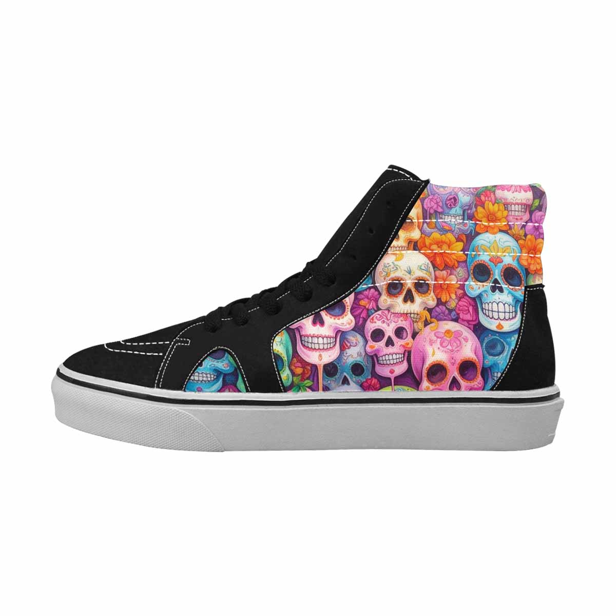 MEN'S Sugar Skulls Melting Sugar High Top Canvas Grunge Shoes