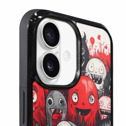 iPhone 17 Case — Black &amp; Red Ink Cartoon Cute, Personalized Phone Case