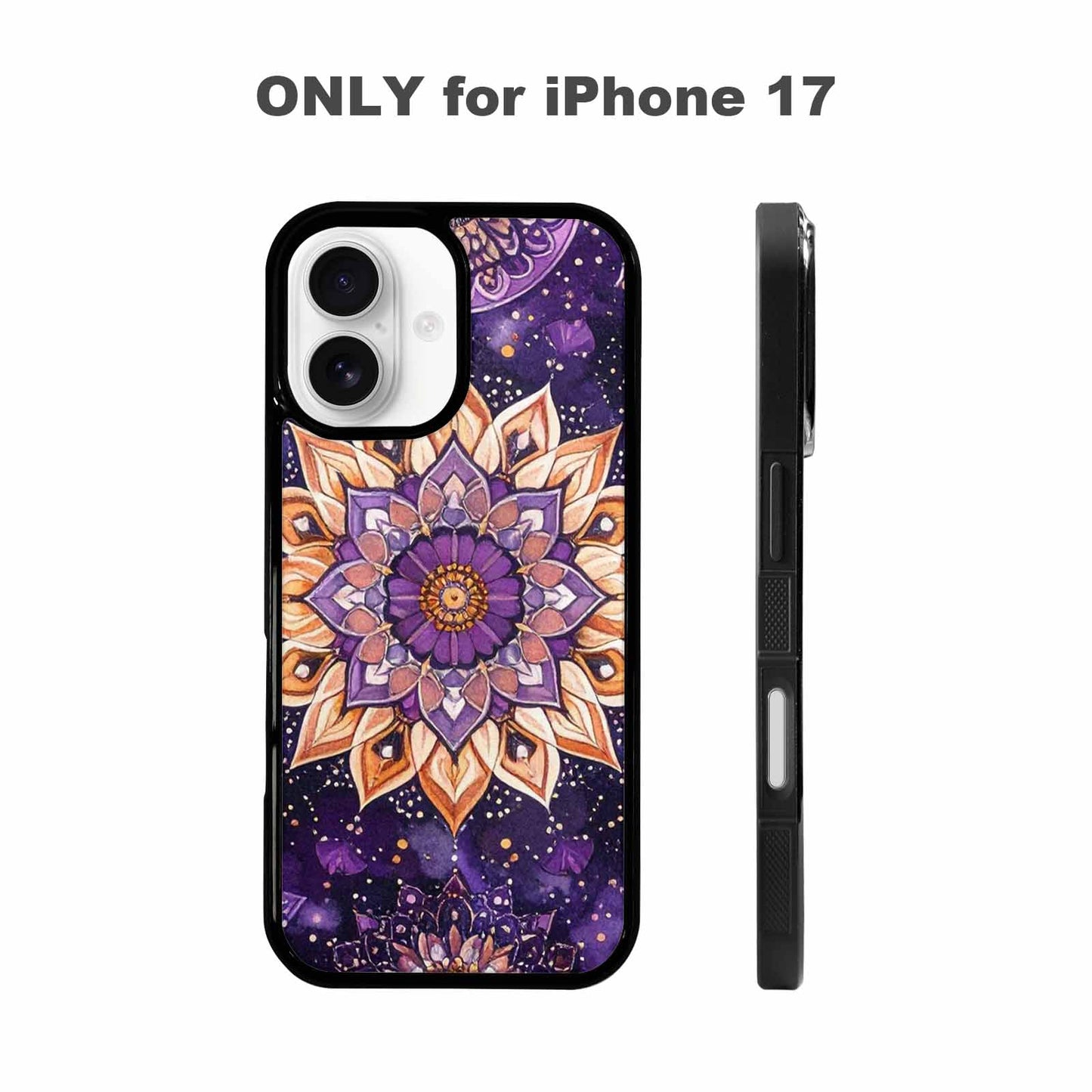 iPhone 17 Case — Small Mandala Pattern, Randomly Floral, Custom Printed Phone Case