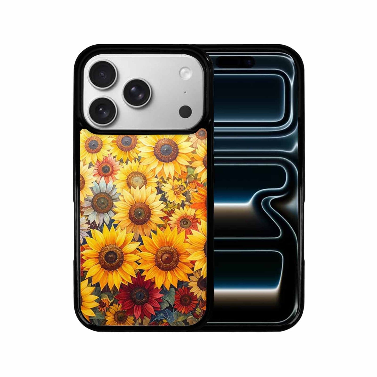 iPhone 17 Pro Case — Full Color Vibrant Sunflower Burst Floral, Custom Printed Phone Case