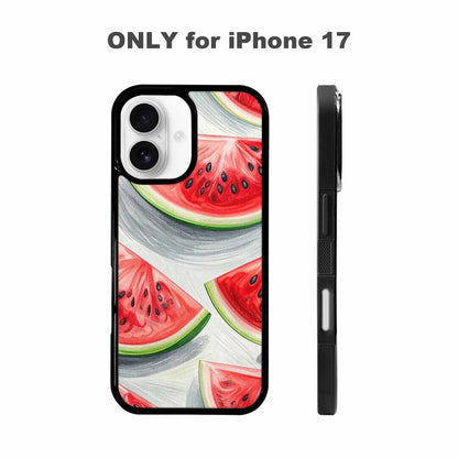 iPhone 17 Case — Glossy Spring Watermelon Original Art, Custom Phone Case