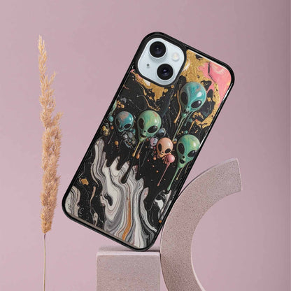 iPhone 15 Plus Case — Aliens Marblemelting Aliens Pa Ciq, Original Design Phone Case