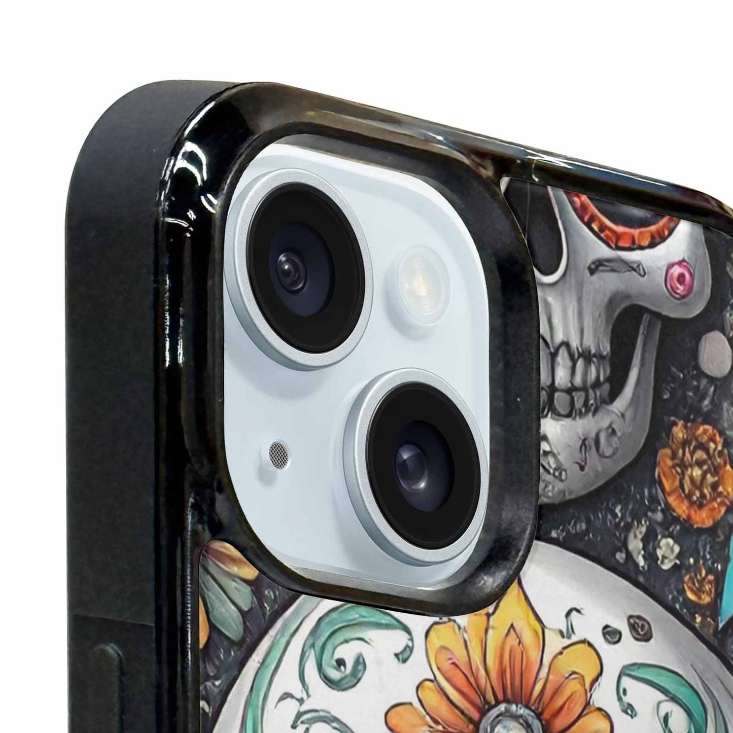 iPhone 15 Plus Case — Greyscale Black And White Dark Black, Personalized Phone Case