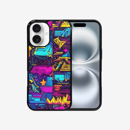 iPhone 16 Case — 80s Retro Motif 80s Retro Motifs, Customized Protective Case