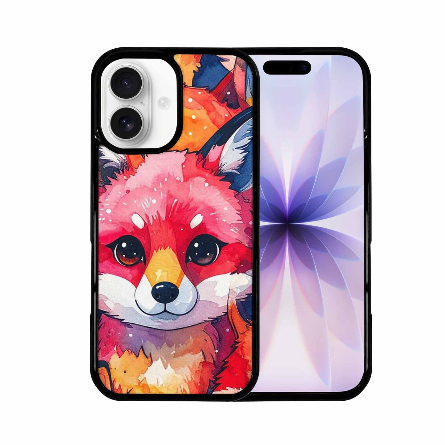iPhone 17 Case — Watercolor Kawaii Fox Watercolor Abstract, Personalized Phone Case