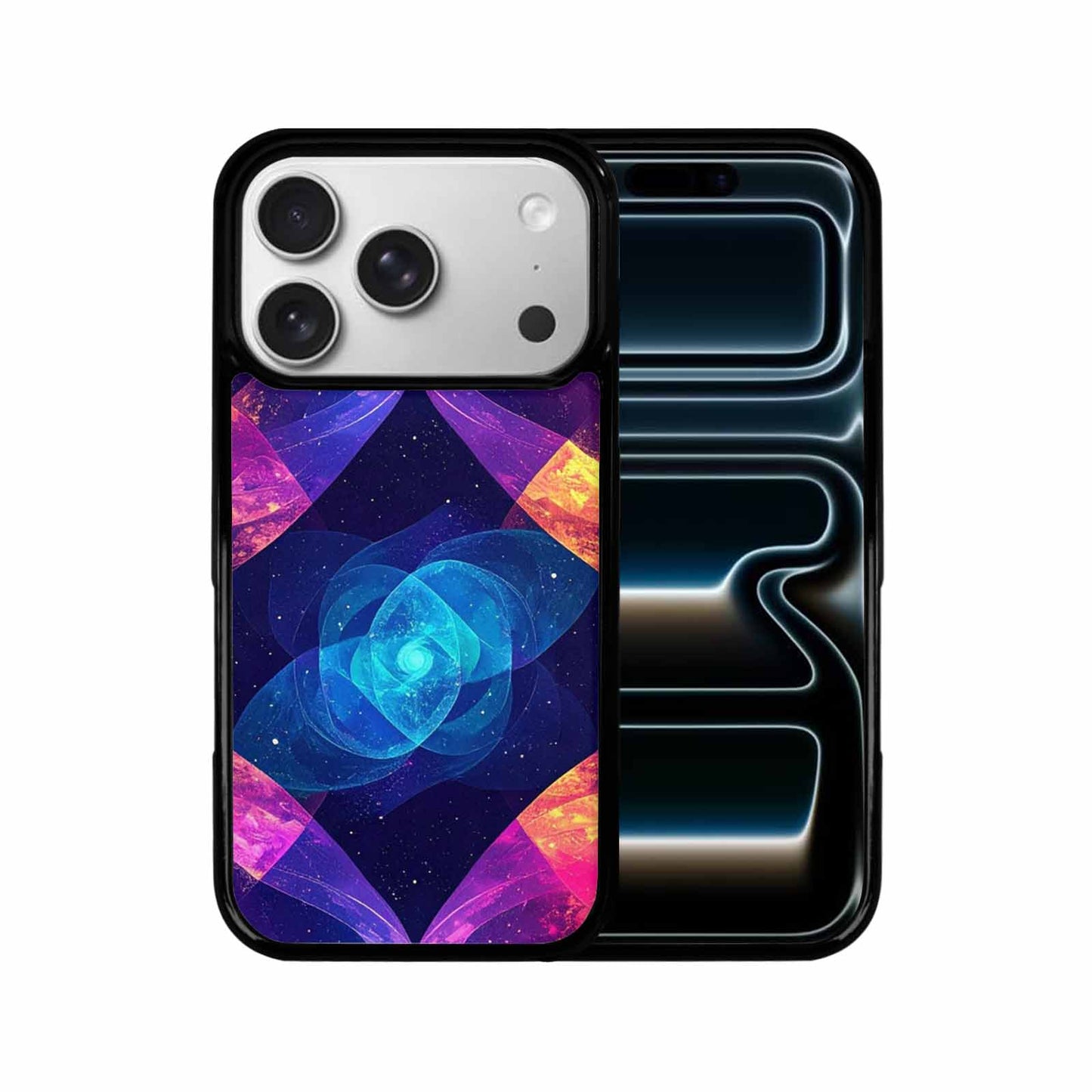 iPhone 17 Pro Case — Rose Galaxy Art Seamless Pattern Galaxy, Custom Print Case Cover