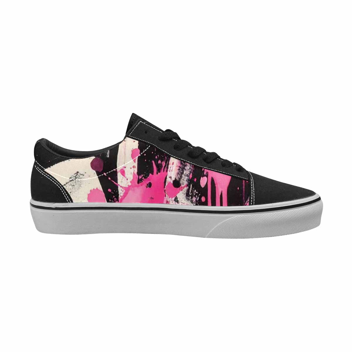 WOMEN'S Zebra Stripe Burst Lace-Up Canvas Surreal Shoes